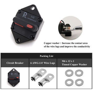 Disjoncteur triangulaire pour bateau automobile, 1 pièce, 60A, à montage en Surface, étanche, avec réinitialisation manuelle - Product Image 5