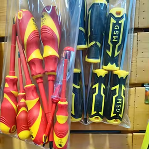 Jeu de tournevis isolé hexagonal multifonctionnel professionnel de taille complète Type à tête croisée avec poignée en acier chromé - Product Image 1