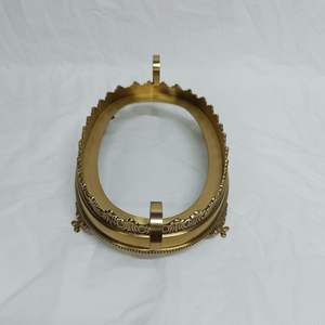 Silver & Gold Plated Metal Frame <b>Mirror</b> Glass Tray <b>with</b> Fancy Hard Shape Brass Handles Elegant <b>Storage</b> Trays for Home Decoration - Product Image 2