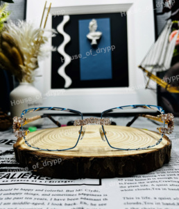 Luxury Iced Out Rimless Photochromic Moissanite Diamond Eyewear Iced Out Hip Hop Premium <b>Sunglasses</b> For Unisex Wear - Product Image 2