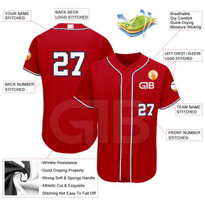 High Quality Quick Dry Breathable 100% Polyester Customizable <b>Baseball</b> Jersey Comfortable <b>Sets</b> - Product Image 2