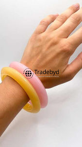 Tradebyd Boho Chic Fashion Resin Bangle Earthy Tone Accesorio para Chic Jewelry Styling - Product Image 3