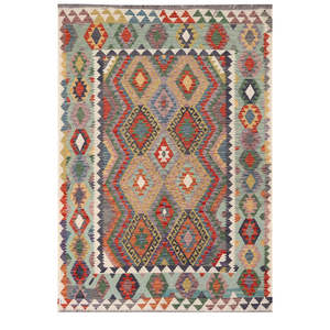 Alfombras Imaco, Alfombra Kilim de Maimana, Afganistán, 244 x 170 cm, Alfombras y Conjuntos Tradicionales Afganos - Product Image 1