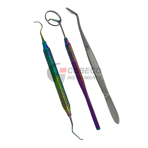 Kit de Estudiante de Odontología, Juego de 3 Piezas de Instrumentos de Aprendizaje de Acero Inoxidable para Prácticas de Examen Oral, Entrenamiento Educativo - Product Image 4
