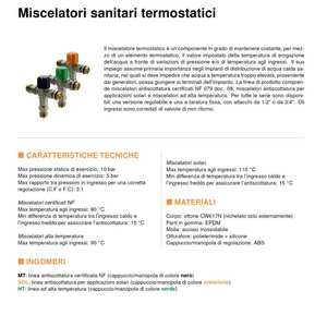 Grifo Mezclador Termostático Ajustable Ivar de 1/2 Pulgada M para Baño y Ducha - Product Image 5