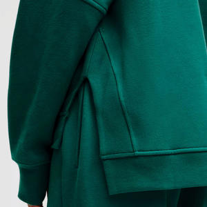 Sweat-shirt oversize décontracté streetwear, lourd, 465 GSM, 100% coton, coupe décontractée, logo personnalisé, sweat-shirt propre, pour femmes - Product Image 5