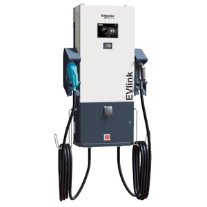 Stazione di Ricarica Rapida SCHNEIDER ELECTRIC EVlink DC 24 kW con Connettori SAE CCS/CHAdeMO/T2S, Montaggio a Parete - Product Image 1