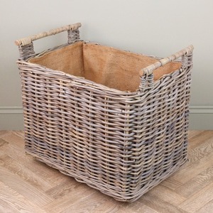 Panier en rotin tressé avec roulettes, paniers de rangement faits à la main, rotin naturel, moderne, multifonction, fabriqué au Vietnam - Product Image 2