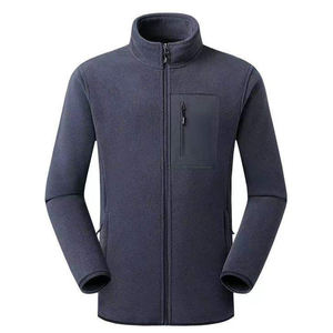 เสื้อแจ็คเก็ตผ้าฟลีซสำหรับผู้ชายฤดูหนาว สีพื้น ดีไซน์มีฮู้ด เหมาะสำหรับใส่กลางแจ้งและสวมใส่ลำลอง - Product Image 5