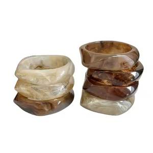 New Modern Customized Multicolor Resin Bangle Bracelet Wholesale Eco-Friendly Hand-painted Shape <b>TIME</b> 2 DECOR Crafted Colorful - Product Image 6