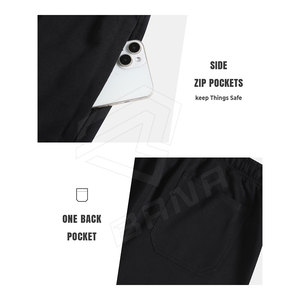 Pantalones Cortos Deportivos Personalizados con Logotipo para Hombre, 100% Algodón, Diseño Sólido, Ropa Deportiva Informal para Correr, Resistente al Viento - Product Image 2