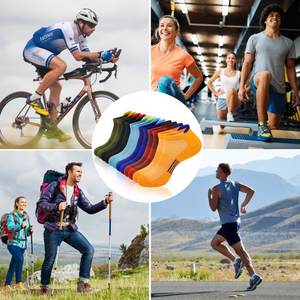 Unisex Casual Crew Spandex/Polyester Summer <b>Socks</b> Men's Black with Cushioning Moisture Wicking Anti-Foul for Business Use - Product Image 2