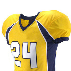 Venta caliente de alta calidad de encargo de fútbol americano uniformes jóvenes de los hombres al por mayor sublimación Jersey conjuntos para uso deportivo OEM con servicio - Product Image 5