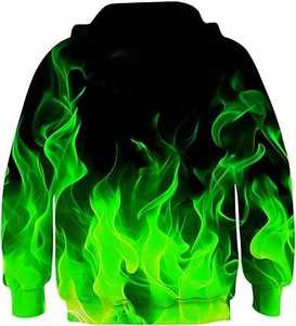 Sudadera con Capucha Bordada por Sublimación para Niños, Estilo Deportivo, Otoño, Talla Grande, Holgada, a la Moda - Product Image 2