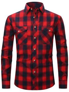 Veste de flanelle décontractée pour hommes sur mesure en gros d'usine-Chemise anti-rides en coton lourd respirant pour la saison du printemps - Product Image 4