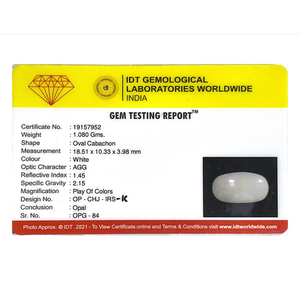 Opal-5.4, Zafiro Natural de 5.4 Quilates, Corte Ovalado, Pulido, Tratado Térmicamente, IGI, Alta Calidad, Rojo, Rosa, Blanco, 3mm, 6mm, 8mm - Product Image 4
