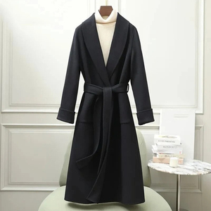 เสื้อโค้ทขนสัตว์100% สองด้านสำหรับผู้หญิง, เสื้อโค้ทขนสัตว์ยาวกันลมเสื้อแจ็คเก็ตเสื้อผ้าหรูหราสำหรับฤดูใบไม้ร่วงฤดูหนาว - Product Image 4