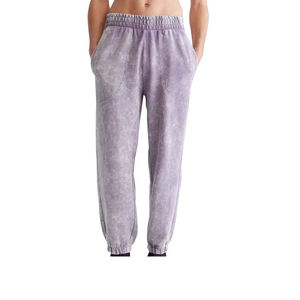 Pantalons de survêtement larges pour hommes, en coton molletonné, à jambe large, délavés à l'acide, avec strass, effet délavé au soleil, vente en gros en ligne - Product Image 2