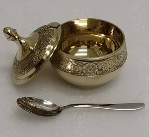 Azucarero de latón de diseño moderno con cuchara para el hogar, Hotel y restaurante, ollas para servir, herramientas de cocina de Color dorado y olla para servir de mesa - Product Image 5