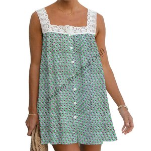 Robe bohème colorée, nouvelle mode indienne, Kurti de créateur, haut en dentelle pour fille, tunique imprimée à la main, robe en coton pour femme, fille - Product Image 3