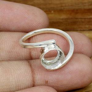 2025 componentes personalizados de alta calidad, ajuste de montaje redondo de 10mm, anillo de diseñador de copa de bisel, fabricante de joyería para mujer - Product Image 4