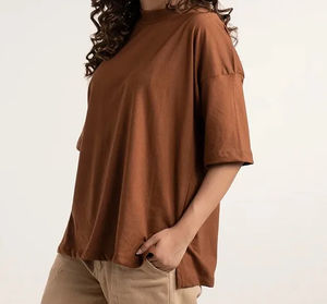 Hot Selling <b>T</b>-<b>shirt</b> Round Neck Short Sleeve Solid Color Women's Tops Clothes Base Casual <b>T</b>-<b>shirt</b> Custom Colors Plus Size <b>T</b>-<b>Shirt</b> - Product Image 4
