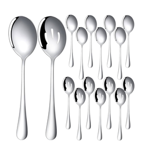 Cuchara para servir de boda de acero inoxidable, artesanías, cuchara de arroz, Pasta cuchara para servir de alta calidad, artesanías naturales - Product Image 5