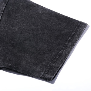 T-shirt surdimensionné personnalisé Fabricant pas cher prix à manches courtes noir gris hommes vierge délavé à l'acide t-shirt vente chaude hommes - Product Image 2