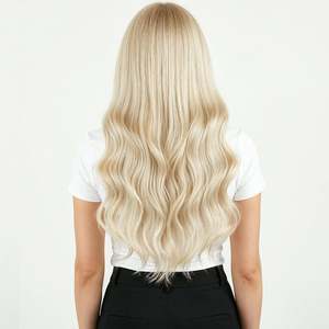 คลิปต่อผมสีบลอนด์มุก # ผมแท้บราซิลแบบเรมี่ 1001 เส้น  ตรงแบบธรรมชาติ - Product Image 5