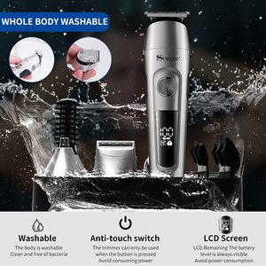 Kit de Recortadora de Barba Eléctrica Recargable por USB para Hombre, Inalámbrica, para Recortar el Cabello, Afeitar, Recortar el Vello de la Nariz y el Cuerpo - Product Image 5