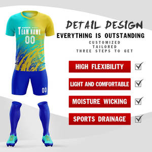Uniformes de fútbol de Club personalizados Kit de ropa de fútbol Logotipo de impresión Equipo Diseños personalizados Uniforme de fútbol de calidad de Tailandia liso - Product Image 6
