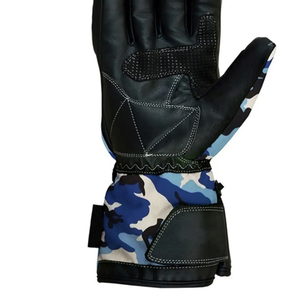 Guantes de carreras de dedo completo de invierno para motocicleta Guantes de montar en moto con pantalla táctil de cuero transpirable - Product Image 6