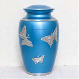 Urna de cremación para adultos de latón clásico de alta calidad, cinta rosa, Impresión de cáncer, suministro funerario grabado personalizado, modelo de Metal - Product Image 5