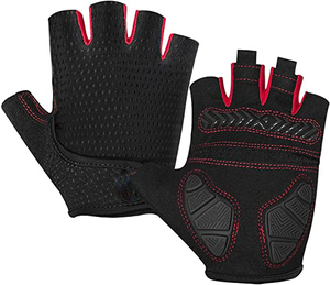 Gants d'équitation unisexes avec couleur et logo personnalisés Gants de course pour sports d'extérieur demi-doigts Gants de cyclisme ajustables - Product Image 2