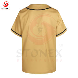 Maille de baseball imprimée brodée de vêtements d'équipe personnalisés avec maillot de baseball à bouton pour unisexe - Product Image 2