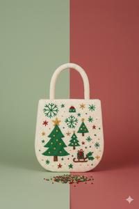 2026 Trendy Hand-Beaded Santa Nice <b>Bag</b> Artisan Glass Bead Zipper Closure <b>Women's</b> Wedding Handbag Luxury Winter Collection Shop - Product Image 5