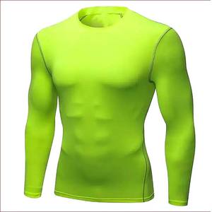 เสื้อรัดรูปแขนยาวสำหรับผู้ชายเสื้อแรชการ์ดผ้าฝ้ายโพลีเอสเตอร์หลากสีสำหรับผู้ใหญ่ - Product Image 2