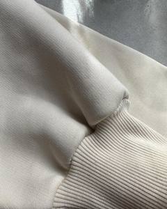 Sudaderas con capucha de algodón beige con logotipo personalizado en relieve Unisex de gran tamaño Yingling 600gsm Streetwear Men Hoddie - Product Image 1