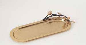 Plateau Ramadan en laiton de qualité supérieure fabriqué par des artisans qualifiés Excellent comme pièce maîtresse pour l'iftar - Product Image 4