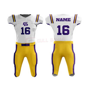Uniforme de Fútbol Americano, Jersey de Manga Corta con Paneles de Malla, Pantalones Ajustables, Tela de Secado Rápido, Personalizable, Kit de Fútbol Americano para Adultos - Product Image 4