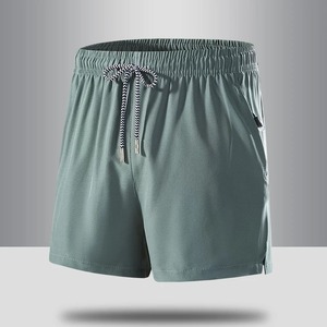 Pantalones cortos informales de lana de hielo caliente para hombres Gimnasio Deportes Playa Correr Suelto Ligero Transpirable Ecológico Secado rápido Color sólido - Product Image 3