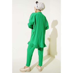 Judge Collar Ruffle Hem 2 Piece Set Vert - Product Image 1