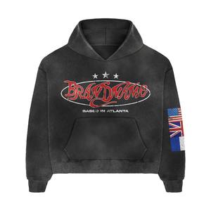 ชุดฝึกกีฬาสองชิ้นสำหรับผู้ชายกางเกงขาสั้นมีฮู้ดทันสมัยขนาดใหญ่พิเศษพิมพ์ลาย - Product Image 2