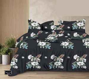 Juego de sábanas de algodón de calidad con estilo, 3 uds., estampado Floral sólido, estilo clásico, cómodo, 200TC orgánico, ideal para regalar - Product Image 1