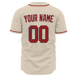 <b>Men</b> Plus Size V-Neck <b>Baseball</b> Jersey Breathable Sportswear Full Button <b>T</b>-<b>Shirt</b> Sublimation Printed Blank <b>Baseball</b> Jersey - Product Image 4