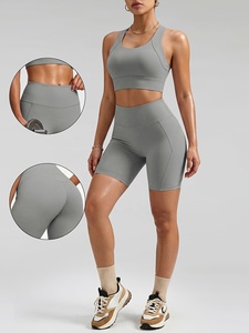 Conjunto Deportivo Casual de 2 Piezas para Mujer, Top Deportivo y Pantalones Cortos, Cintura Media, Transpirable, Estampado de Leopardo, Ropa Deportiva sin Costuras - Product Image 5