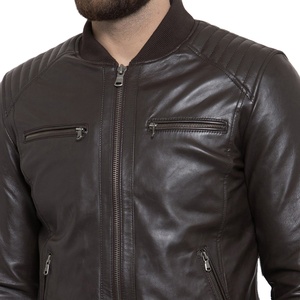 Chaqueta cortavientos de cuero genuino 100% de alta calidad para hombres, ropa de moda de invierno cálida, chaqueta de Venta caliente para hombres - Product Image 3