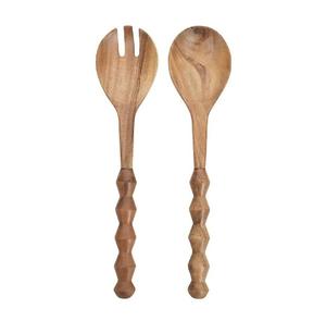 Fancy Design Wooden <b>Salad</b> Server <b>Spoon</b> and Fork With Designer Handle for Tabletop <b>Salad</b> Server Sets Handmade On Sale - Product Image 1