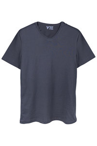 เสื้อยืดคอกว้าง ยูนิเซ็กซ์ ผ้าฝ้าย 100% ทรงปกติ สีดำล้วน ผ้าถัก น้ำหนักเบา ความยาวสั้น จำหน่ายจำนวนมาก - Product Image 5