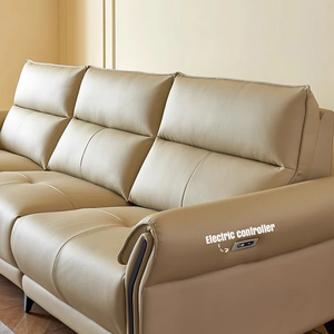 โซฟาปรับเอนหนังกัวนีนชั้นหนึ่ง ชุดเฟอร์นิเจอร์อัจฉริยะอเนกประสงค์ไมโครไฟเบอร์ ดีไซน์ทันสมัย โครงไม้ - Product Image 3